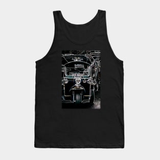 Tuk Tuks At Night In Thailand - Abstract Illustration Tank Top